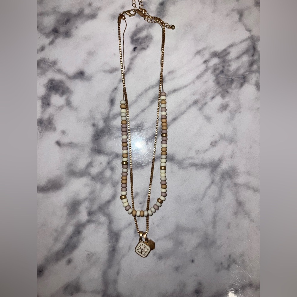 Multi-Layer Necklace with beads and pendants